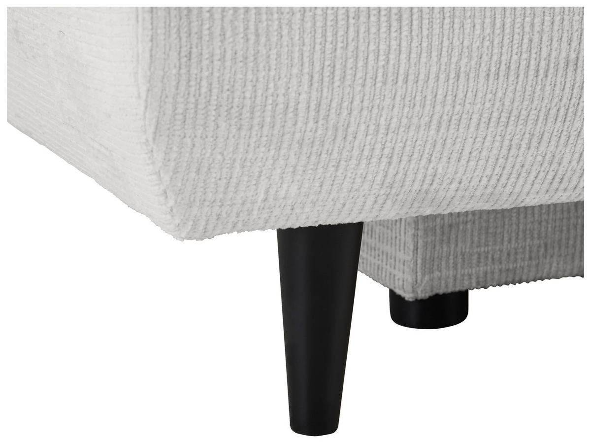 SCHLAFSOFA in Chenille Weiss  - Weiss/Schwarz, Konventionell, Holz/Textil (212/97/105cm) - MID.YOU