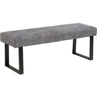 SITZBANK 140/49/47 cm Webstoff, Bouclé Dunkelgrau  - Dunkelgrau/Schwarz, KONVENTIONELL, Textil/Metall (140/49/47cm) - MID.YOU