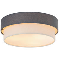 DECKENLEUCHTE 37/13 cm   - Anthrazit/Naturfarben, Design, Kunststoff/Textil (37/13cm) - Novel