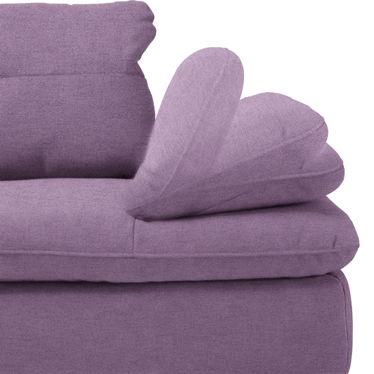 ECKSOFA in Flachgewebe Lila  271/344 cm  - Lila/Schwarz, Design, Textil/Metall (271/344cm) - Chilliano