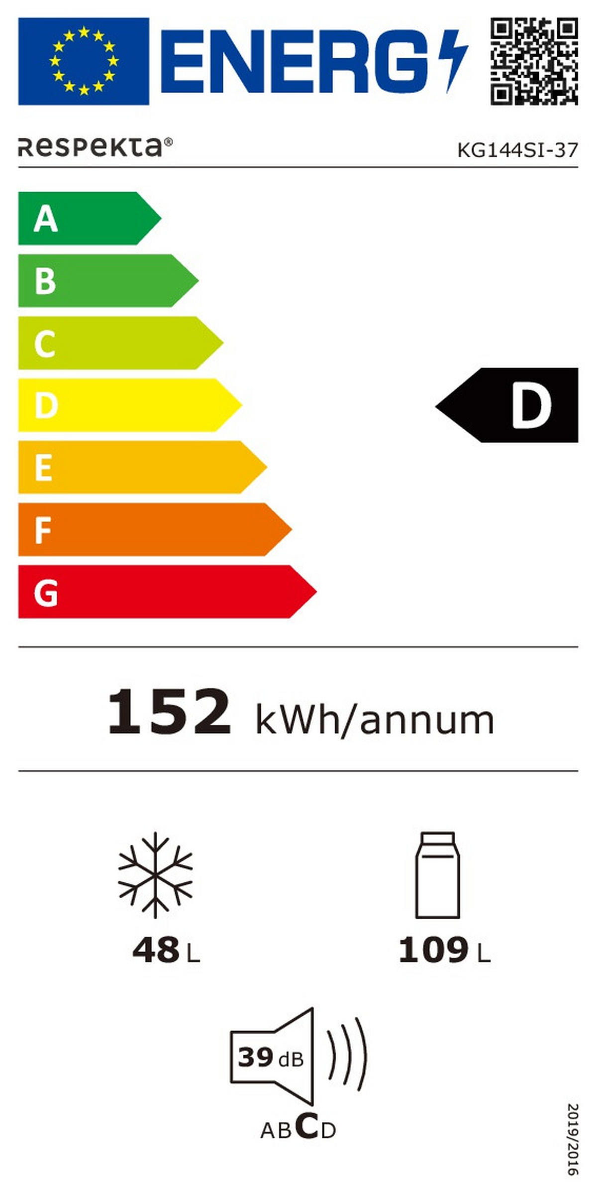 KÜHL-GEFRIER-KOMBINATION KG144SI-37  - Silberfarben, Trend, Glas/Kunststoff (47,4/144/49,5cm) - Respekta