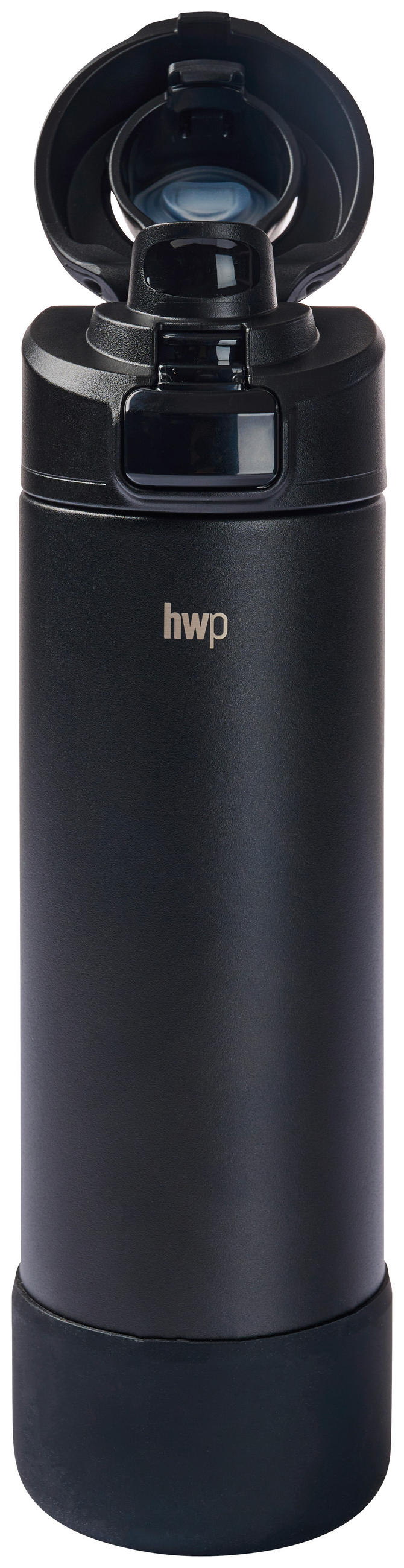 ISOLIERFLASCHE 0.71 l  - Schwarz, Trend, Kunststoff/Metall (7,5/26,5cm) - Homeware Profession.