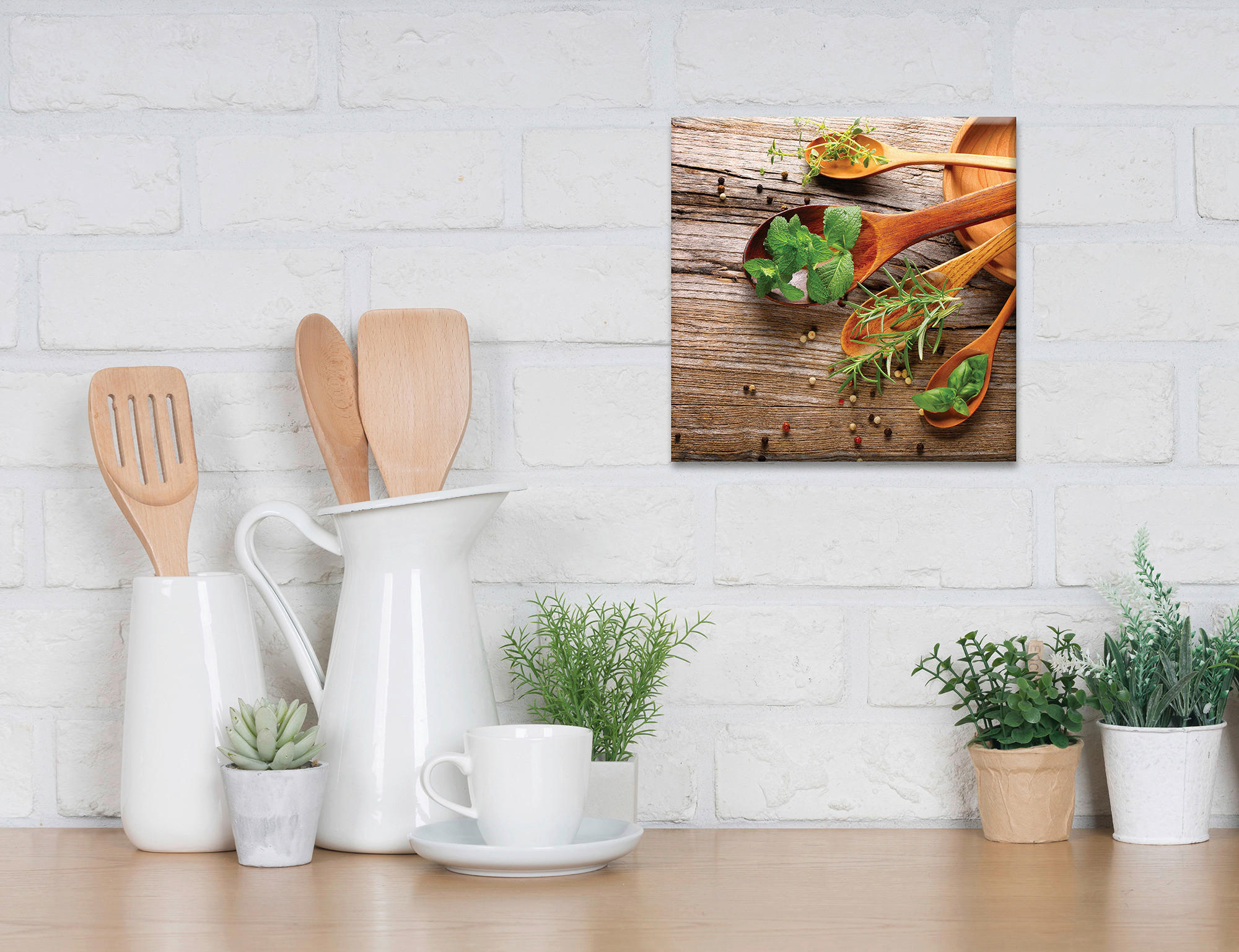 KEILRAHMENBILD Essen & Trinken 30/30 cm  - Multicolor, Basics, Holz/Papier (30/30cm)