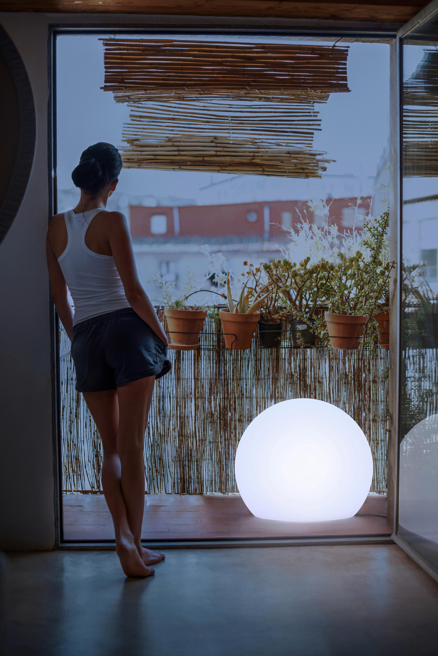 LED-AUßENLEUCHTE BULY 60/55/60 cm   - Transparent, Basics, Kunststoff (60/55/60cm) - New Garden