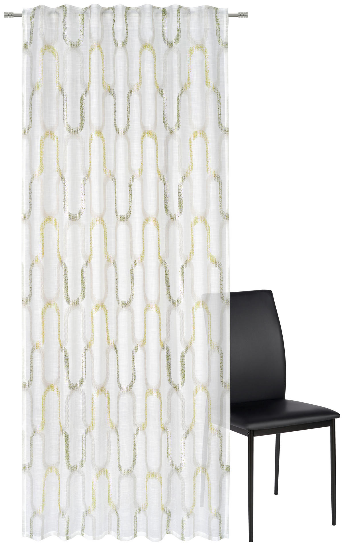 HOTOVÝ ZÁVĚS, poloprůhledné, 135/245 cm - zelená, Konvenční, textil (135/245cm) - Esposa
