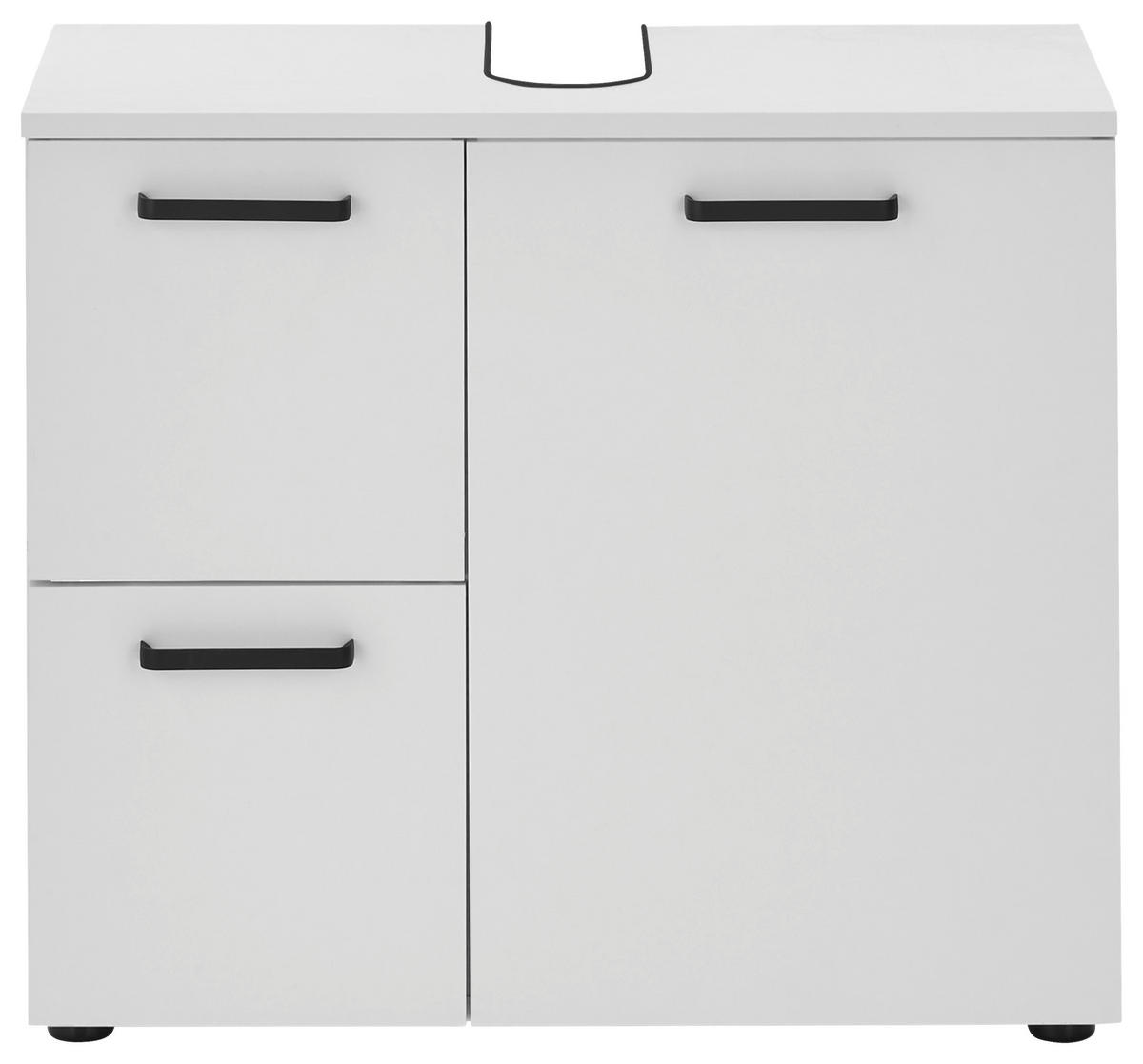 WASCHBECKENUNTERSCHRANK 70/60/35 cm  - Schwarz/Weiß, MODERN, Holzwerkstoff/Kunststoff (70/60/35cm) - MID.YOU