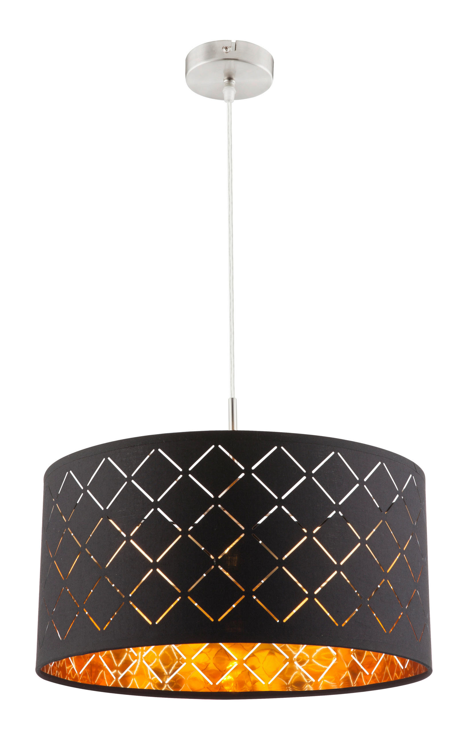 Globo Hängeleuchte Clarke Schwarz, Gold 140 cm