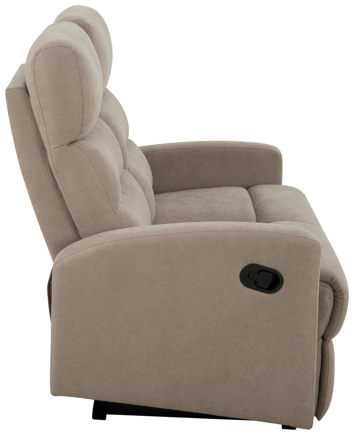 SITZGARNITUR Leinenoptik Taupe  - Taupe/Schwarz, KONVENTIONELL, Textil/Metall - P & B