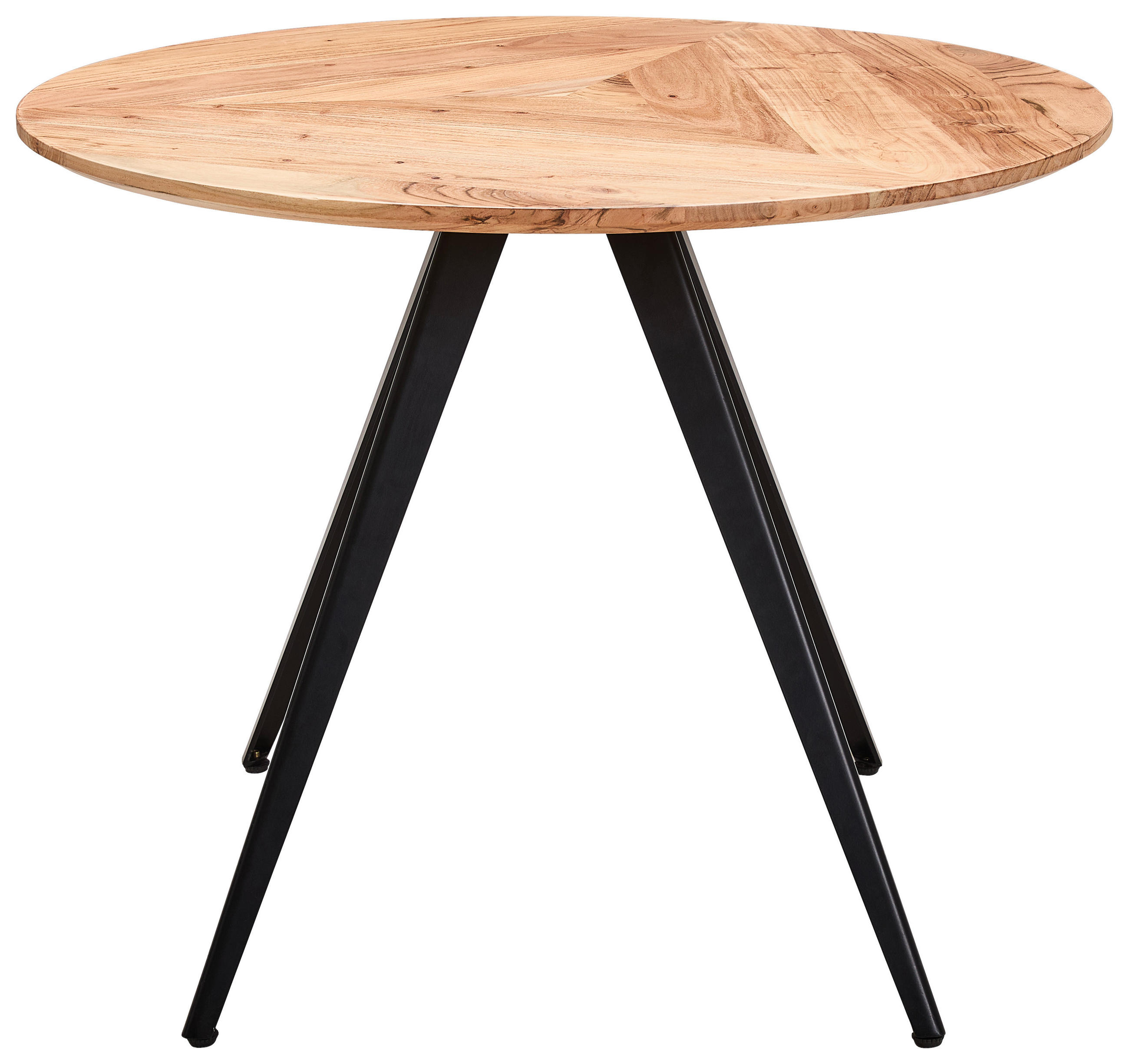 MASĂ din lemn, metal 100/100/76 cm   - negru/culoare lemn acacia, Lifestyle, lemn/metal (100/100/76cm) - Landscape