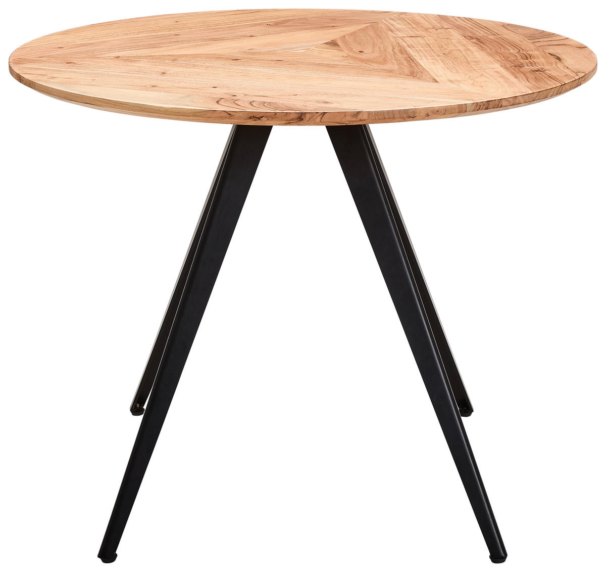 ESSTISCH in Holz, Metall 100/100/76 cm   - Schwarz/Akaziefarben, Lifestyle, Holz/Metall (100/100/76cm) - Landscape