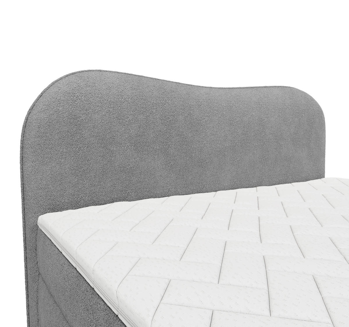 BOXBETT 180/200 cm  in Dunkelgrau  - Dunkelgrau/Schwarz, Design, Holz/Holzwerkstoff (180/200cm) - Chameo