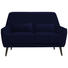 ZWEISITZER-SOFA in Textil Blau - Blau/Schwarz, Trend, Holz/Textil (135/86/80cm) - Carryhome ZWEISITZER-SOFA in Textil Blau - Blau/Schwarz, Trend, Holz/Textil (135/86/80cm) - Carryhome