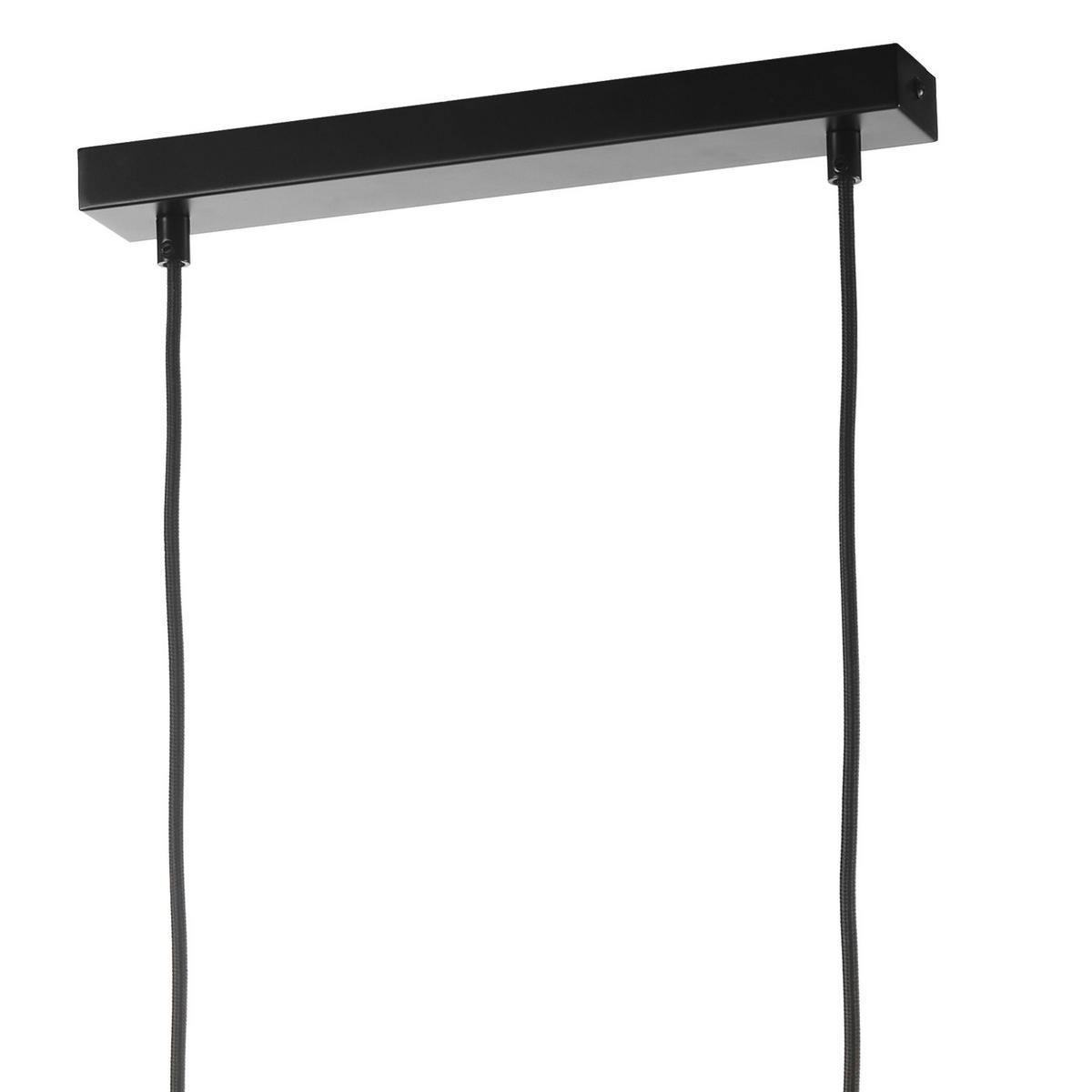 STROPNÍ ZÁVĚSNÉ SVÍTIDLO, 78/22/105 cm  - černá/krémová, Natur, kov/textil (78/22/105cm)