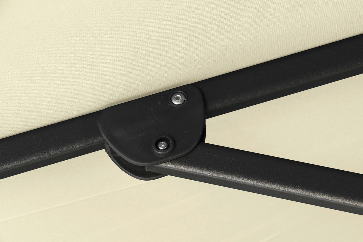 AMPELSCHIRM 300 cm  - Anthrazit/Creme, KONVENTIONELL, Textil/Metall (300/300cm) - Siena Garden