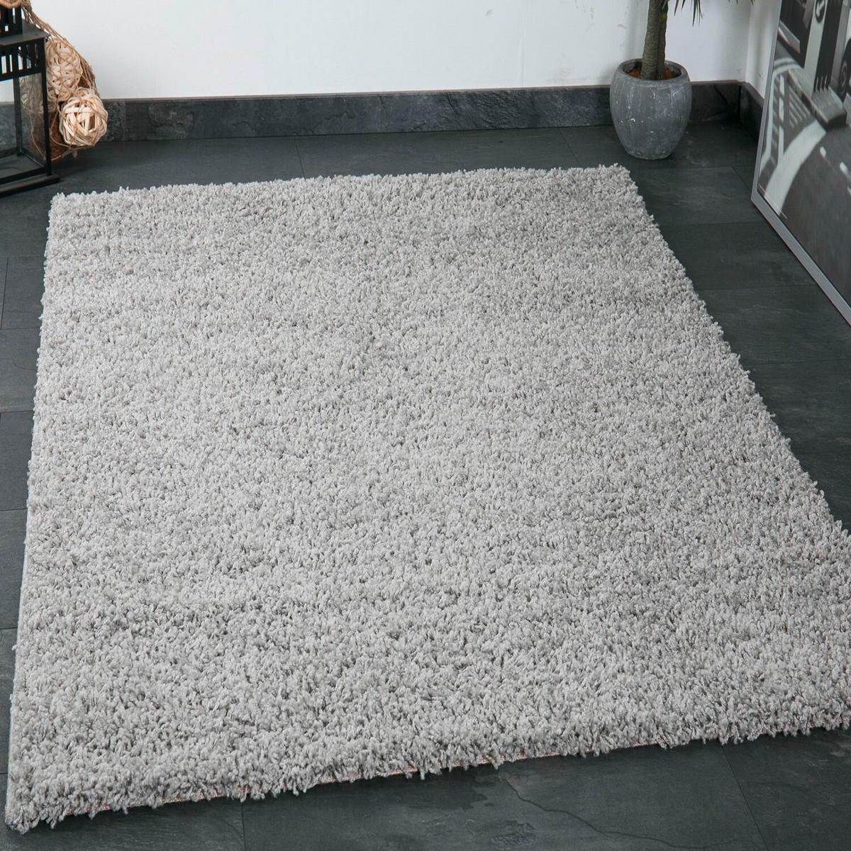 HOCHFLORTEPPICH 80/150 cm Grau  - Grau, MODERN, Textil (80/150cm)