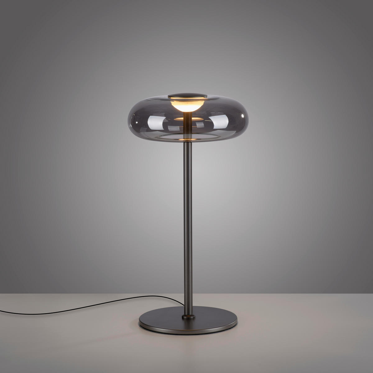 LED-TISCHLEUCHTE SW POSH 22/22/45 cm   - Grau, Design, Glas/Kunststoff (22/22/45cm) - Schöner Wohnen