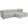 ECKSOFA in Chenille Creme  - Creme/Schwarz, Konventionell, Kunststoff/Textil (255/164cm) - MID.YOU
