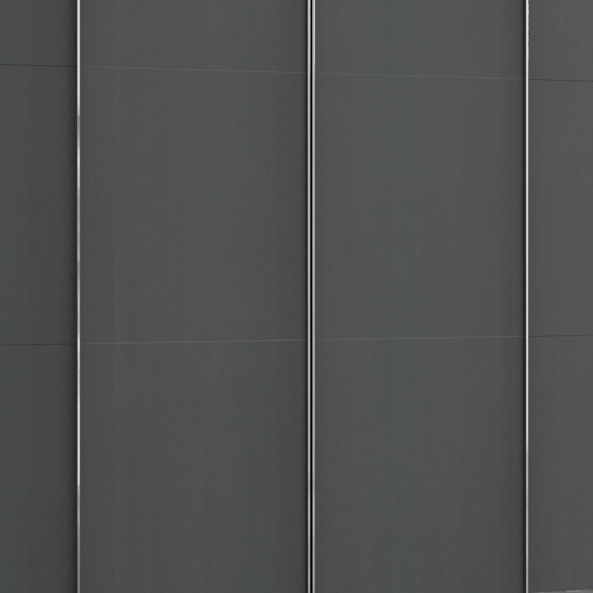 SCHWEBETÜRENSCHRANK 350,00/216,00/65,00 cm 4-türig Graphitfarben, Eichefarben  - Chromfarben/Eichefarben, Basics, Holzwerkstoff/Metall (350,00/216,00/65,00cm) - MID.YOU