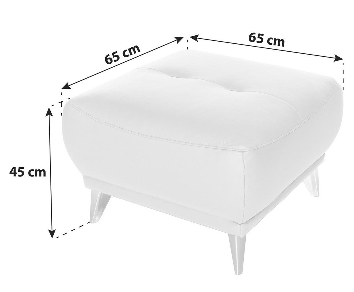 HOCKER in Textil Sandfarben  - Sandfarben/Chromfarben, Modern, Textil/Metall (65/46/65cm) - MID.YOU