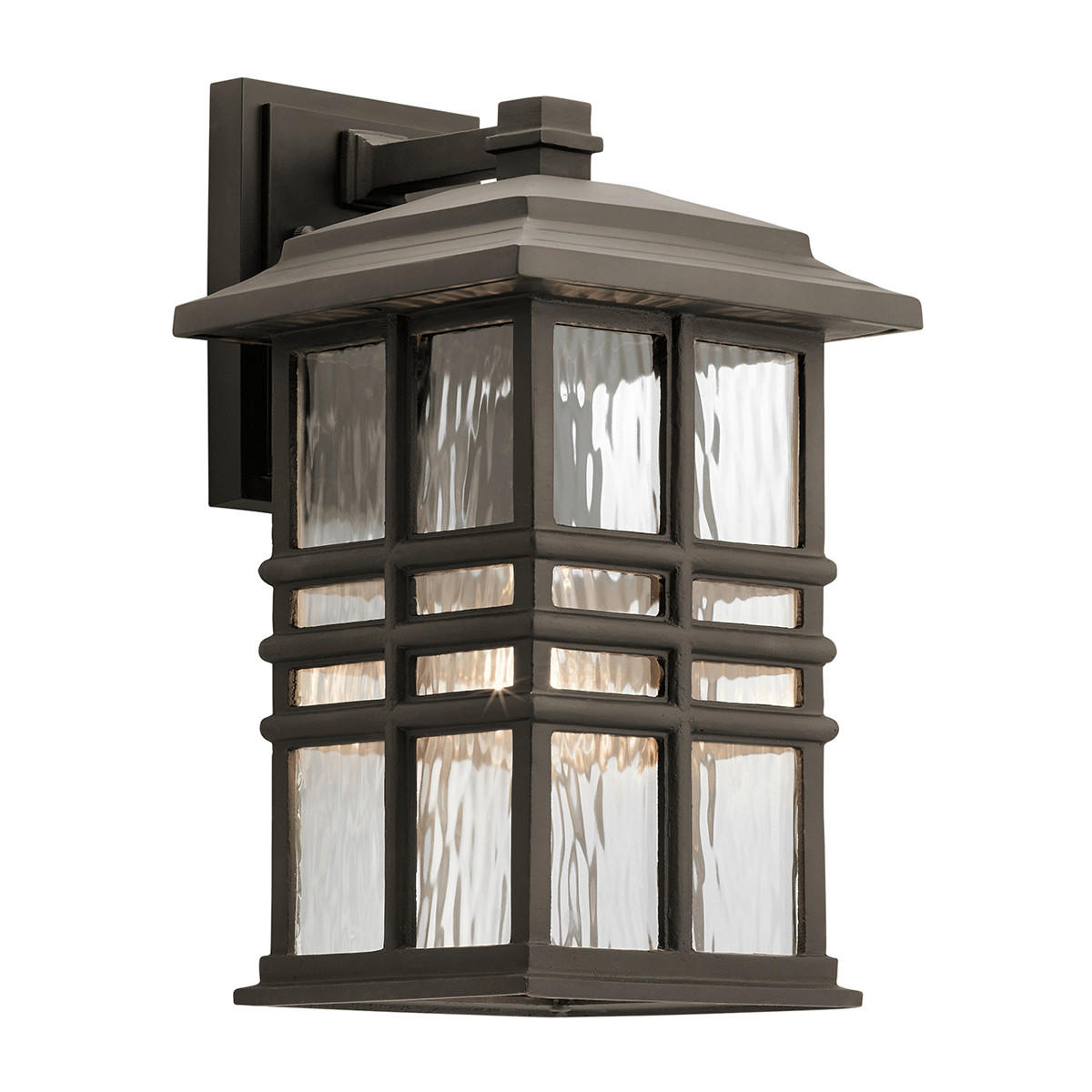 APPLIQUE EXTÉRIEURE - Bronzefarben, Konventionell, Glas (20,3/22,8/35,9cm) - Elstead Lighting