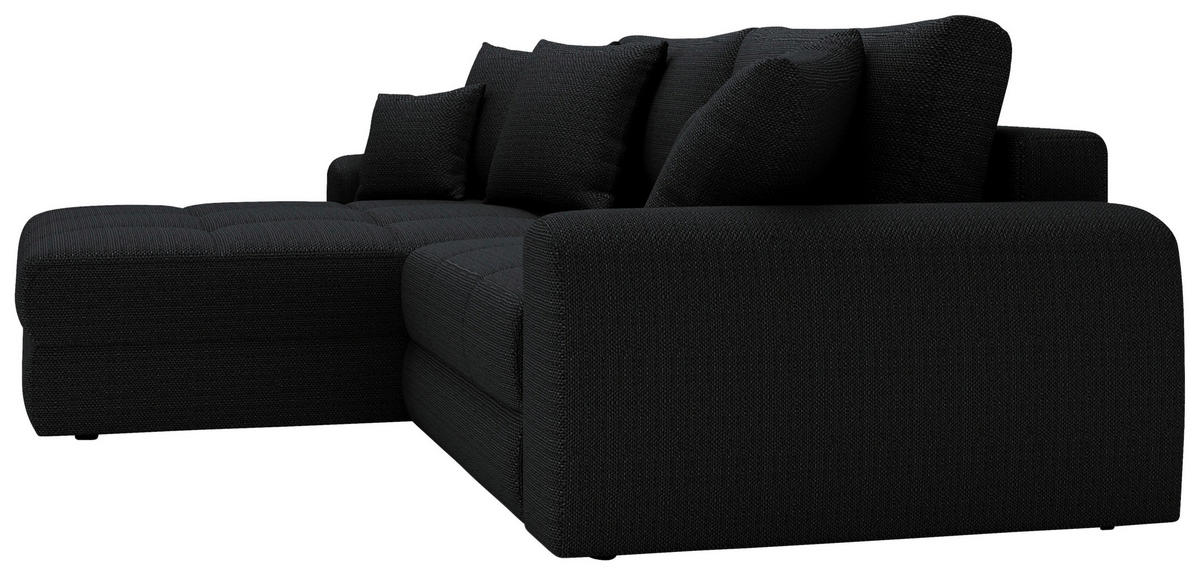 ECKSOFA LORSON Schwarz Struktur  - Beige/Schwarz, Design, Kunststoff/Textil (208/290cm) - Livetastic