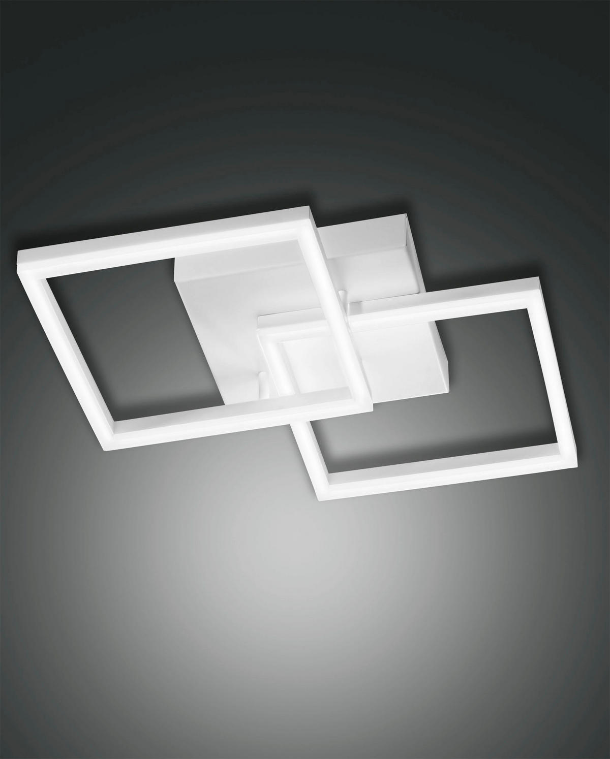 LED-DECKENLEUCHTE 45/45/10 cm   - Weiß, Design, Kunststoff/Metall (45/45/10cm) - Fabas Luce