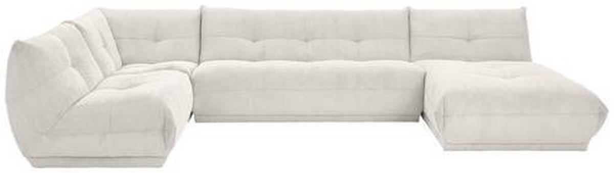 SOFFA i manchester vit  - vit, Trend, textil (210/390/185cm) - Livetastic