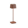 AKKU-TISCHLEUCHTE Kori  - Rostfarben, Design, Metall (10/35/10cm) - Helestra