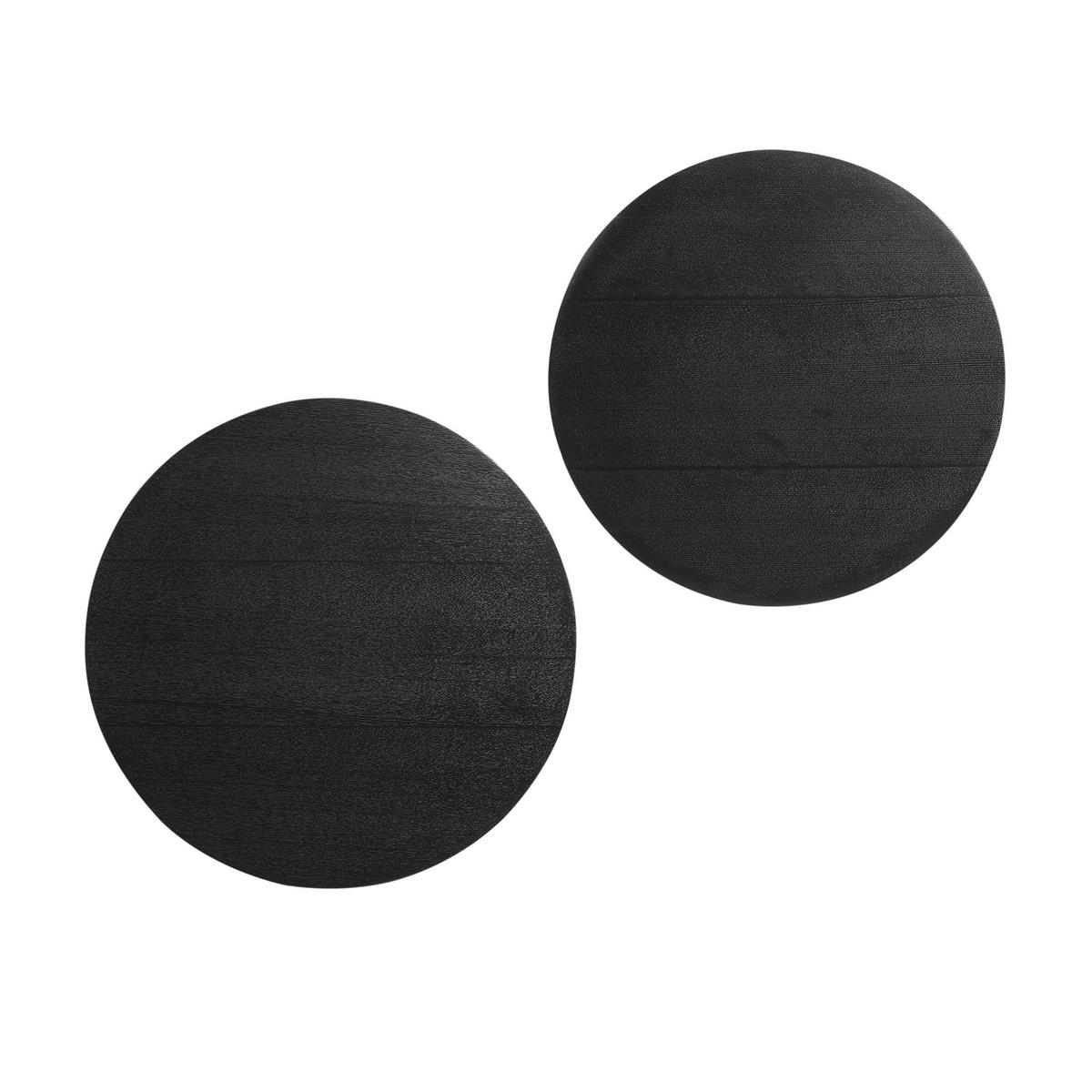 COUCHTISCHSET rund Schwarz  - Schwarz, Design, Holzwerkstoff (48-38/48-38/38-32cm) - Livetastic