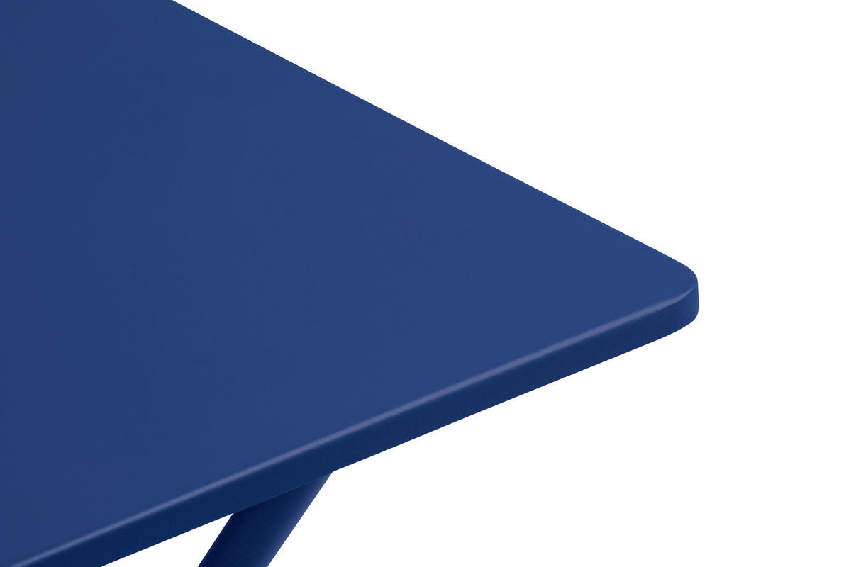 GARTENKLAPPTISCH 70/64/73 cm Metall rechteckig  - Blau, Basics, Metall (70/64/73cm) - Lafuma Mobilier