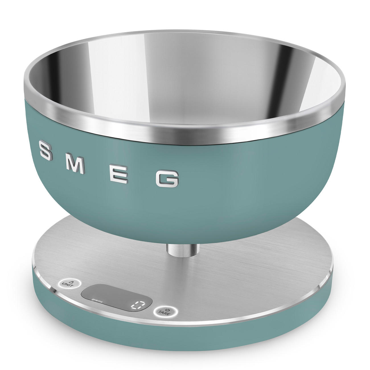 ELEKTRISCHE KÜCHENWAAGE  - Edelstahlfarben/Grün, Basics, Kunststoff/Metall (20,5/15/20,5cm) - SMEG