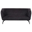 2-SITZER-SOFA  in Mikrofaser Anthrazit, Braun  - Anthrazit/Schwarz, KONVENTIONELL, Textil/Metall (165/79/85cm) - Carryhome