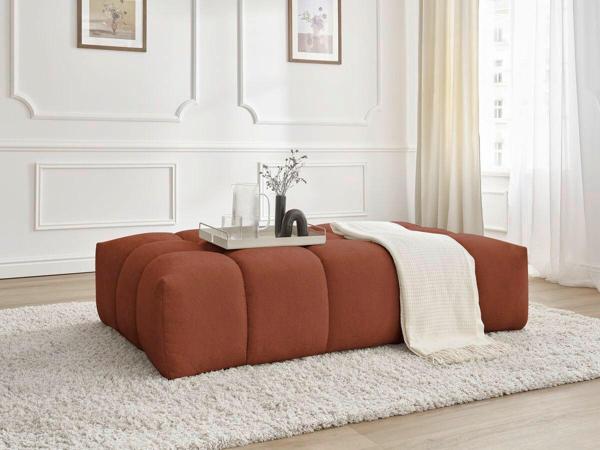 HOCKER EVEREST Struktur Orange  - Schwarz/Orange, MODERN, Kunststoff/Textil (166/100/40cm)