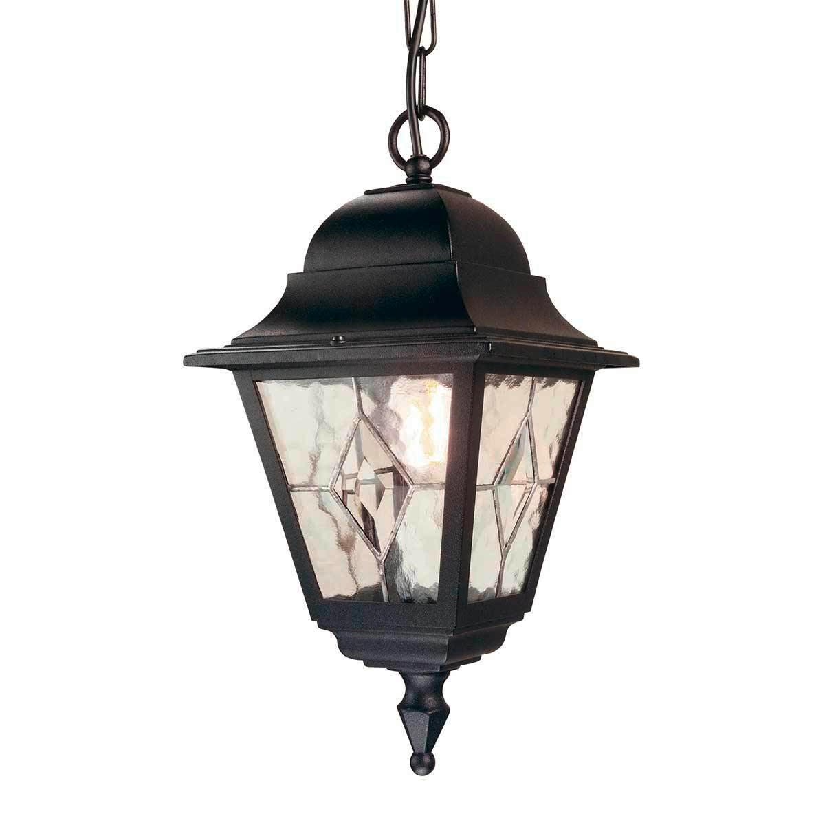 AUSSENHÄNGELEUCHTE - Schwarz, Konventionell, Glas/Metall (39,5/18,4/18,4cm) - Elstead Lighting