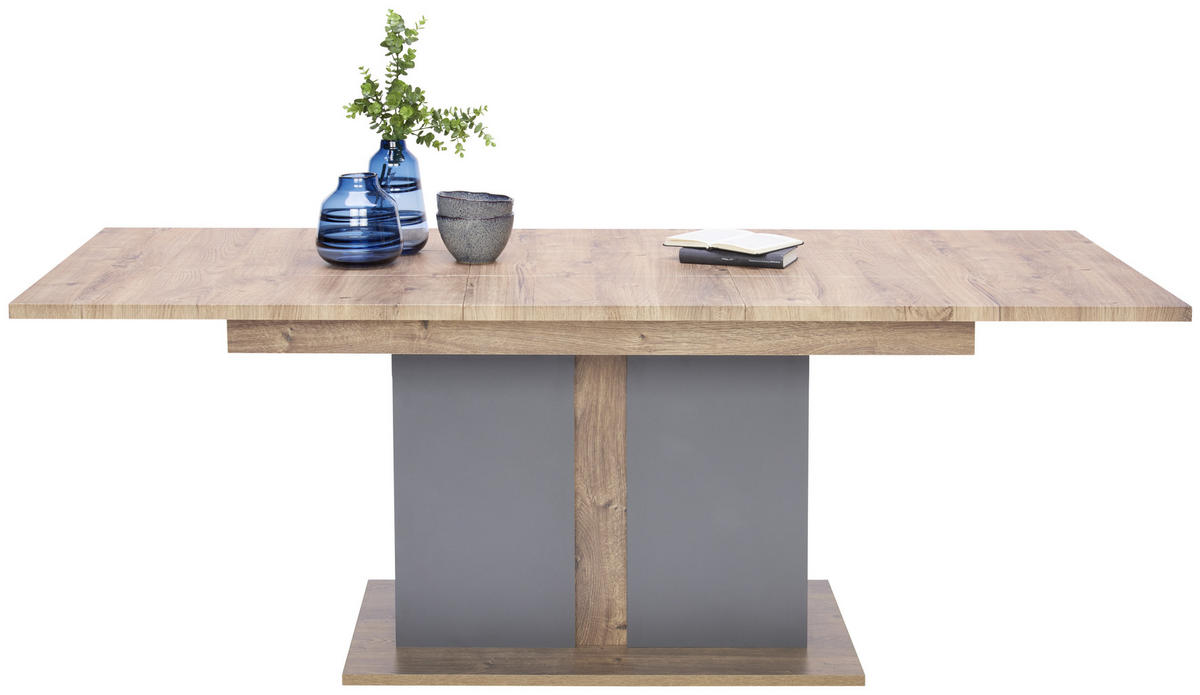ESSTISCH in Holzwerkstoff 160/90/76 cm  - Eichefarben/Graphitfarben, Modern, Holzwerkstoff (160/90/76cm) - Livetastic
