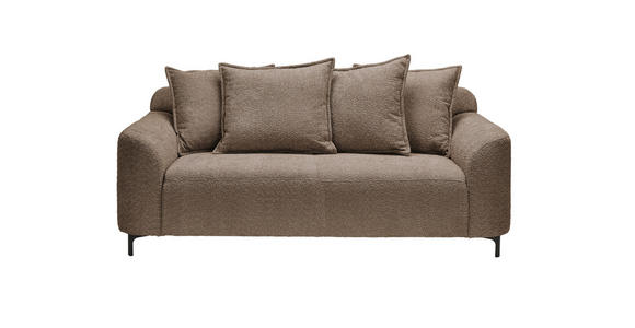 2,5-SITZER  in Chenille Taupe  - Taupe/Schwarz, KONVENTIONELL, Textil/Metall (200/84/99cm) - Carryhome