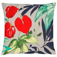 KISSENHÜLLE Loft Style  49/49 cm  - Rot/Grau, Basics, Textil (49/49cm) - Ambiente