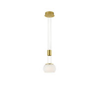 LED-HÄNGLAMPA Madison 18/150 cm  - vit/mässingsfärgad, Design, metall/glas (18/150cm) - Trio Leuchten