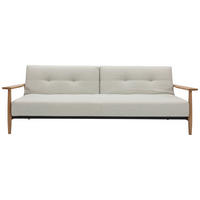 SCHLAFSOFA Flachgewebe Naturfarben, Weiß  - Eichefarben/Naturfarben, Design, Holz/Textil (232/77/99cm) - Niels Andersson