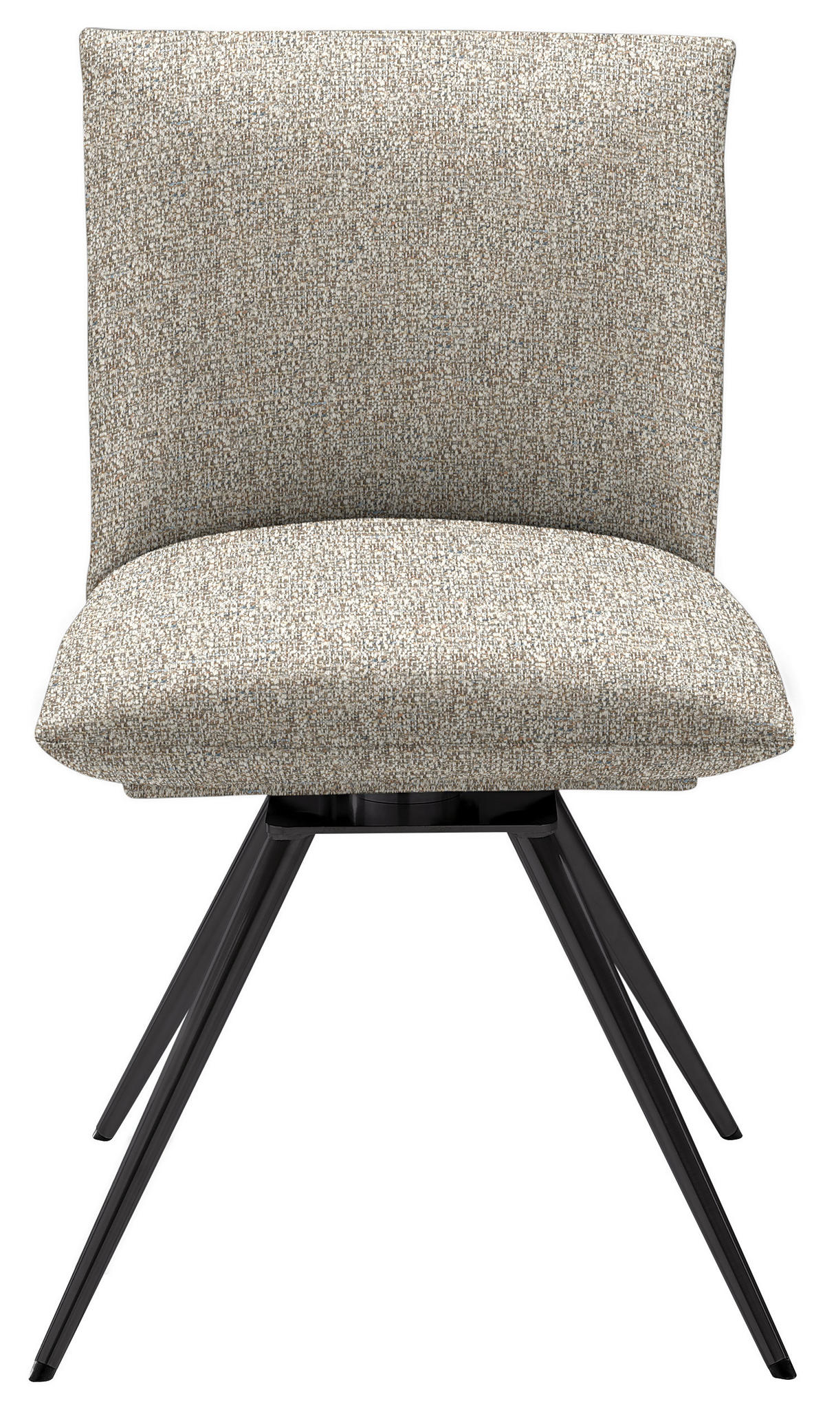 STUHL  Lederauswahl, Stoffauswahl, Sitzfläche 360° drehbar, automatische Rückholfunktion Webstoff  - Sandfarben/Anthrazit, Natur, Textil/Metall (52/90/65cm) - Venjakob