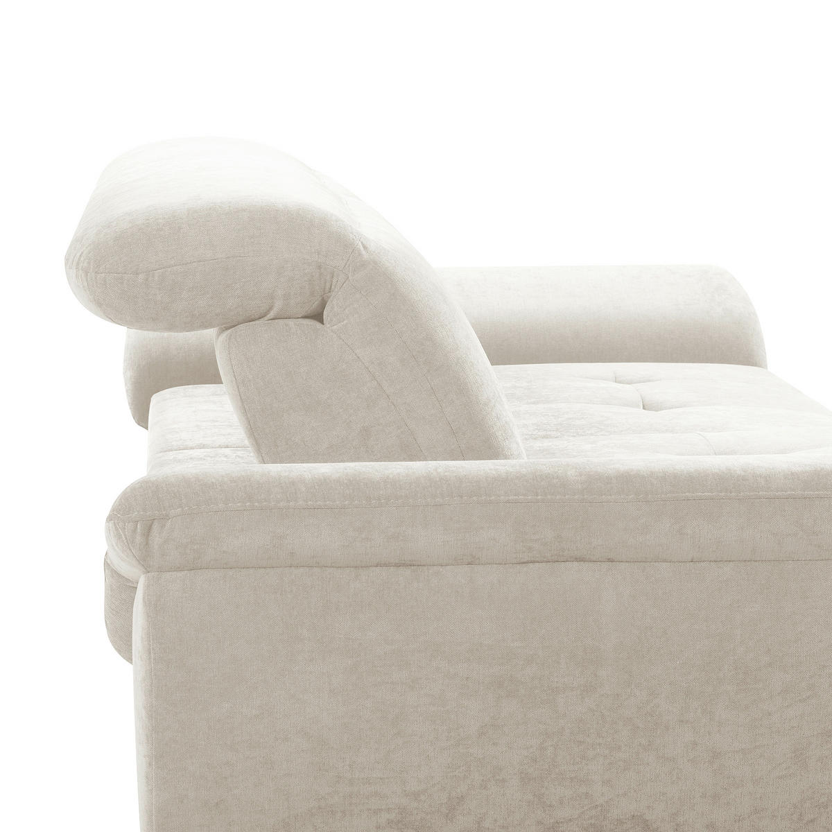 ECKSOFA  Webstoff Creme  - Creme/Schwarz, Design, Textil/Metall (195/268cm) - Livetastic