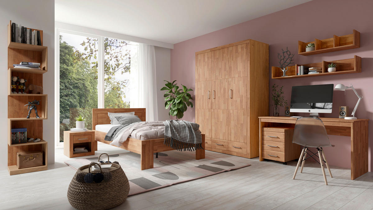 BETT 120/200 cm,  in Eichefarben,  - Eichefarben, Natur, Holz (120/200cm) - Linea Natura