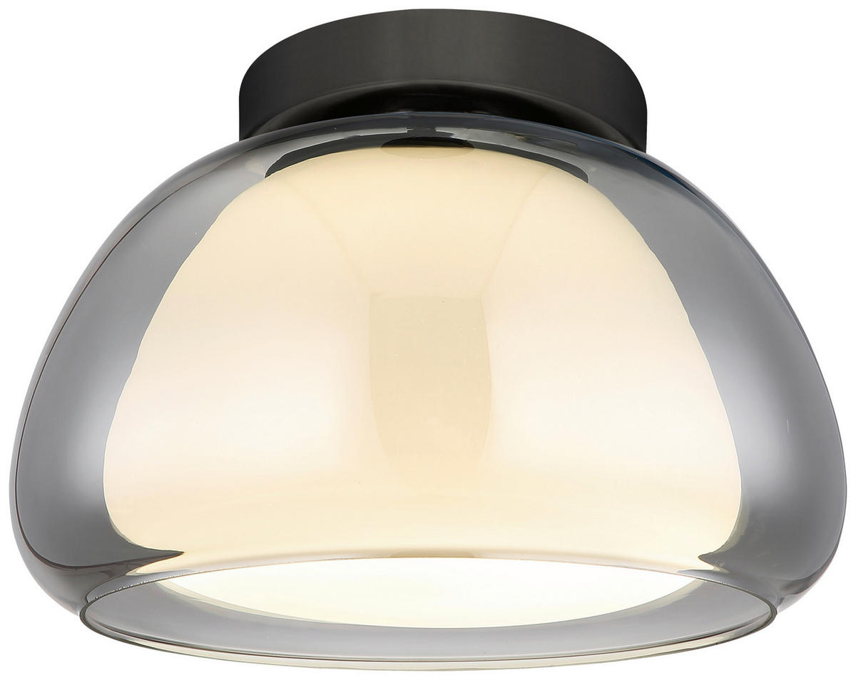 DECKENLEUCHTE 38,5/26 cm   - Grau, Trend, Glas/Metall (38,5/26cm) - Collet's Monde