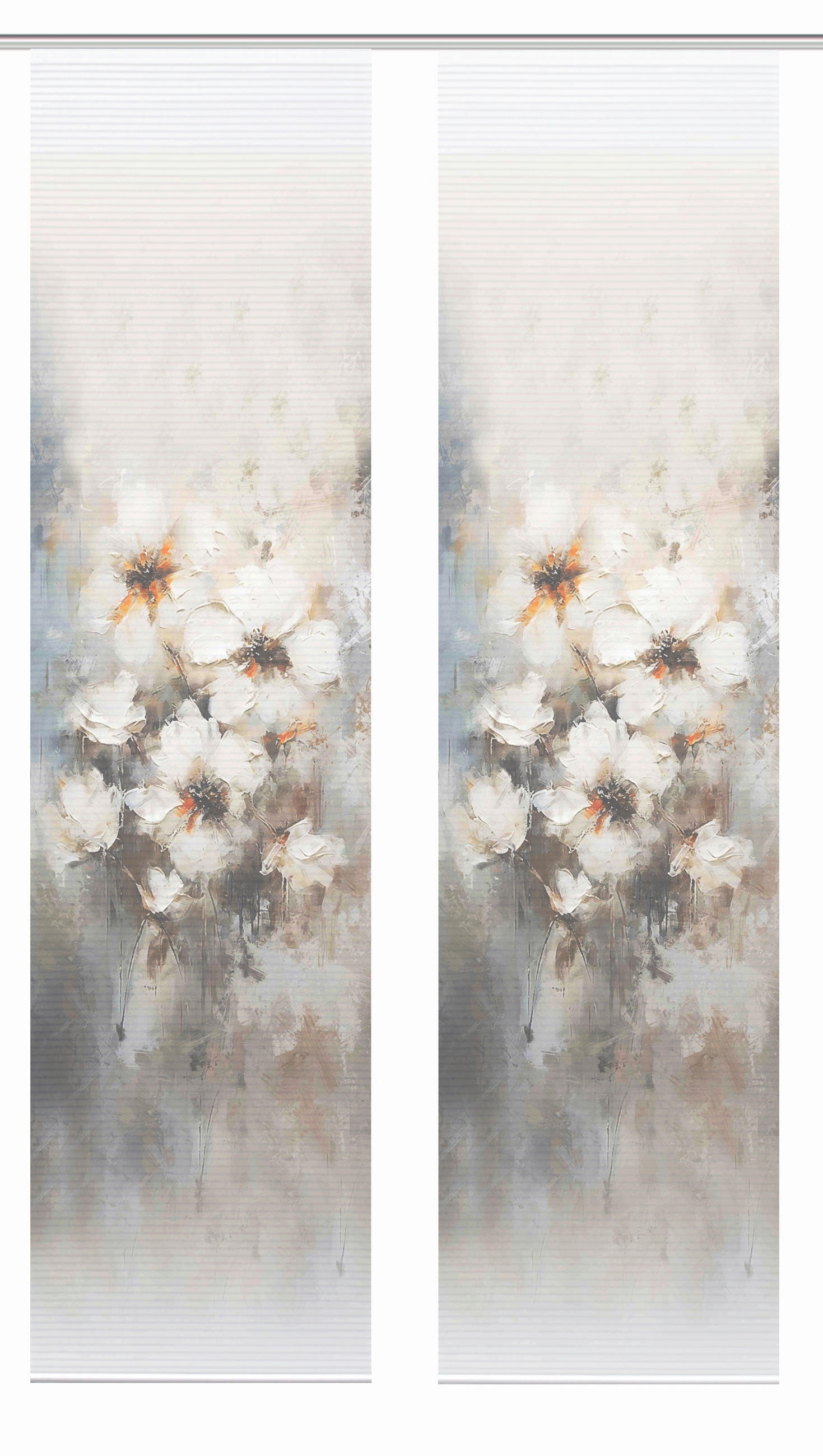 FLÄCHENVORHANG  2 Stück  blickdicht  60/245 cm   - Hellgrau/Naturfarben, Natur, Textil (60/245cm)
