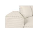 SCHLAFSOFA  mit Rücken echt, Armteil links, Armteil rechts Cord Creme  - Creme/Schwarz, Design, Kunststoff/Textil (261/95/108cm) - Xora