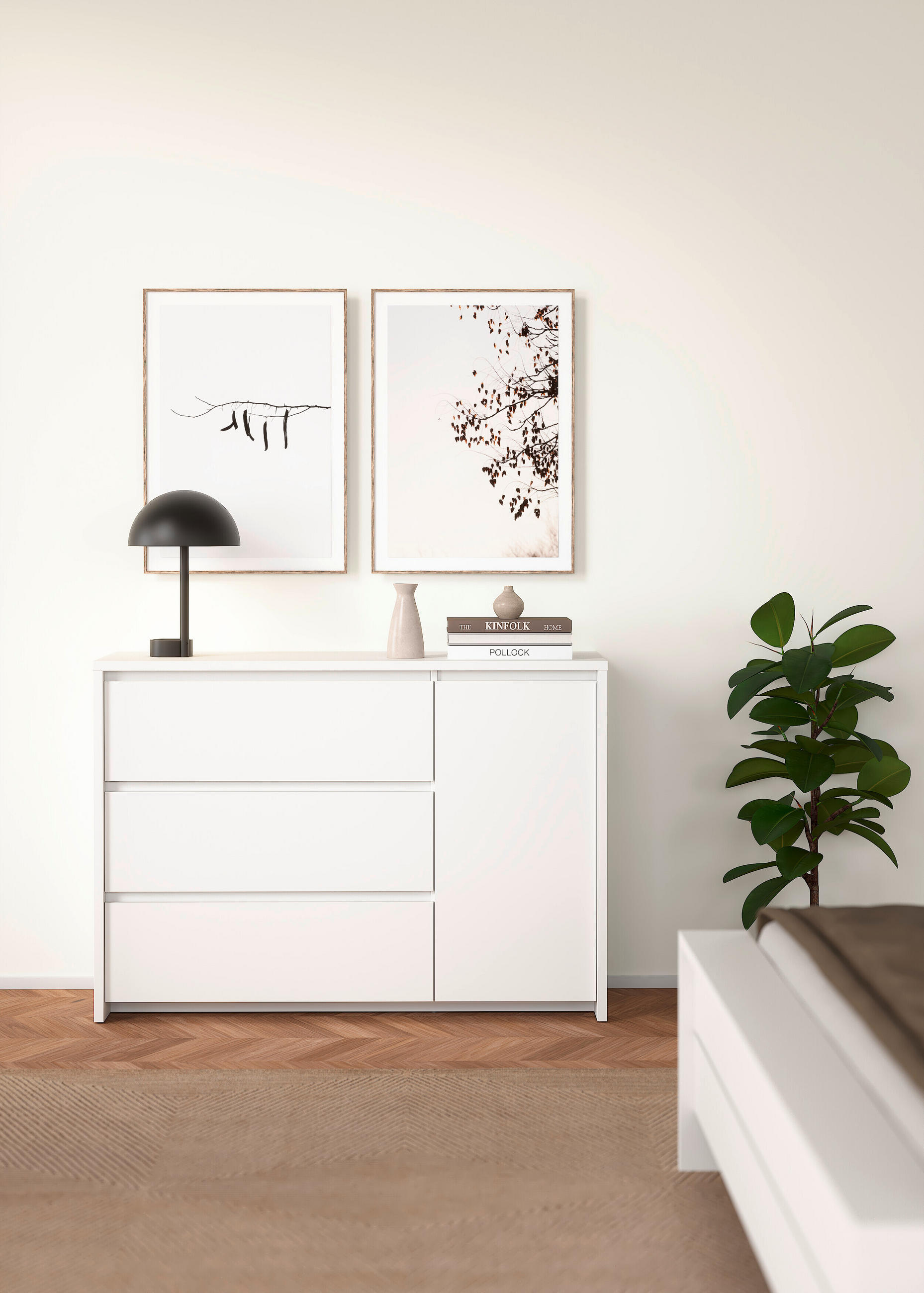 KOMMODE in 119/84/48 cm - Weiß, KONVENTIONELL, Holzwerkstoff (119/84/48cm) - Boxxx