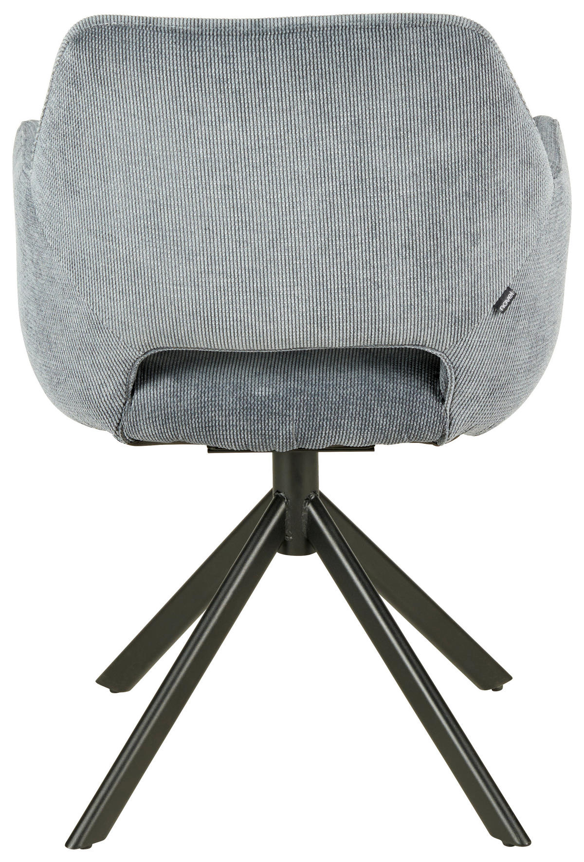 STOLIČKA S PODRÚČKAMI, železo, tkaná textília, čierna, tmavosivá - čierna/tmavosivá, Design, kov/textil (55,5/88/61cm) - Novel