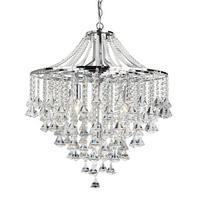 HÄNGELEUCHTE 64/120 cm  - Chromfarben, KONVENTIONELL, Glas/Metall (64/120cm)