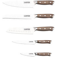 MESSERSET Touch 5-teilig  - Graubraun, Basics, Holz/Metall - Johann Lafer