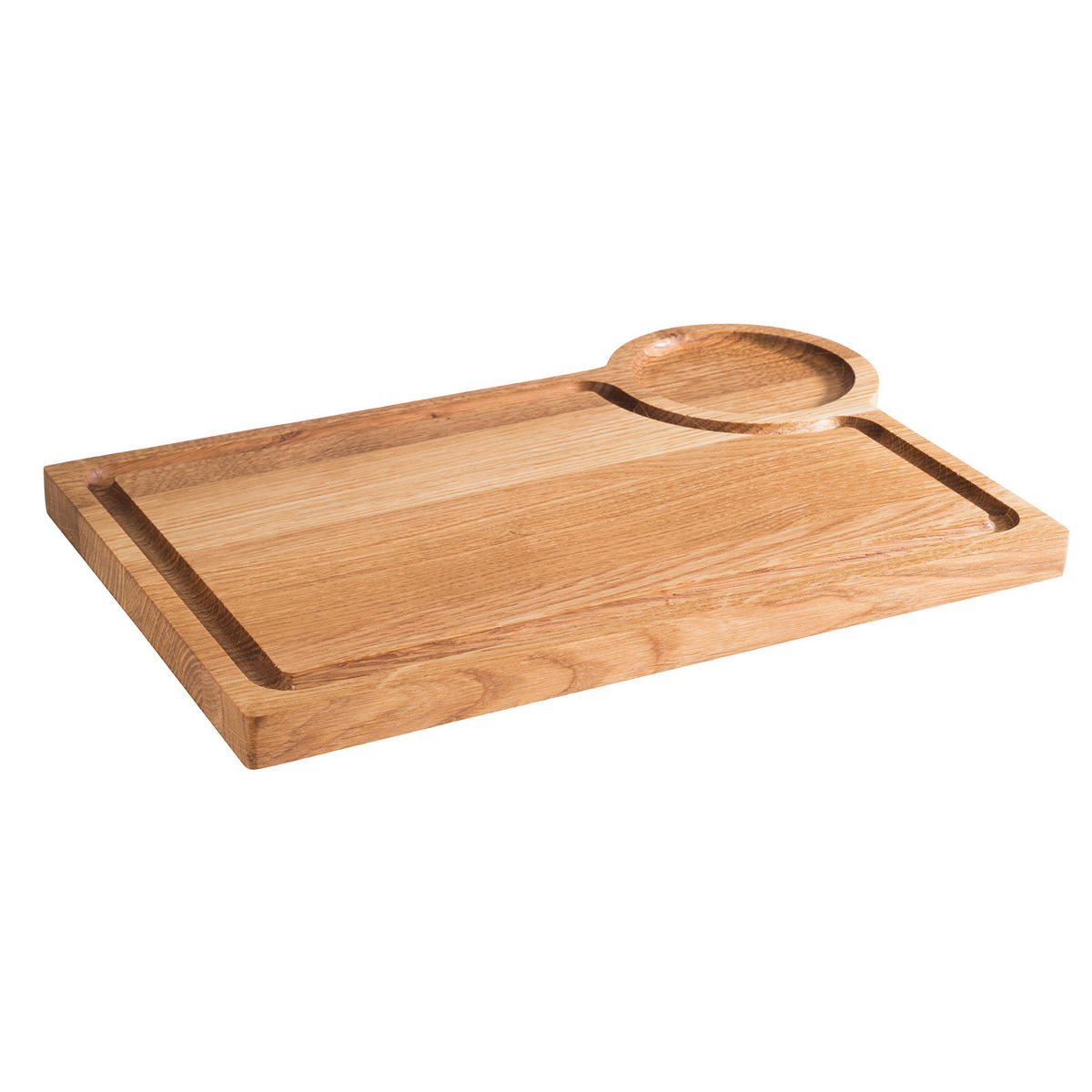 SERVIERBRETT Holz Eiche OAK  - Karamell, Basics, Holz (37/25/2cm)